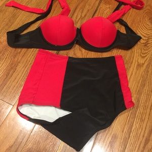High waisted swimsuit