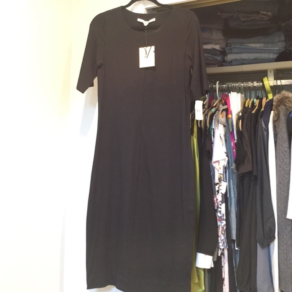NWT: DVF stretch black dress