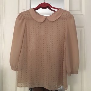 Nude + Gold Blouse
