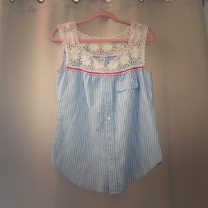 Free people crochet sleeveless top