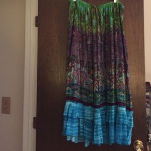 paisley maxi skirt