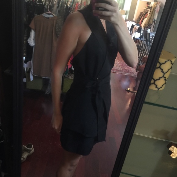 NWT CAMEO Black Wrap Dress (large) - Picture 2 of 4