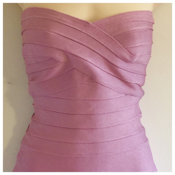 Lavender Bandage Bodycon Dress Small - Picture 3 of 4