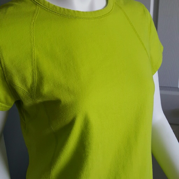 Bright Neon Chartreuse Activewear T-shirt - EUC - Picture 3 of 4