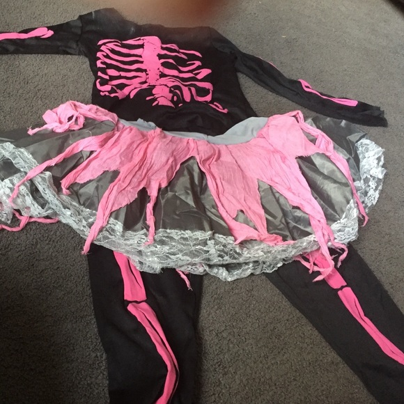 Skeleton costume with tutu for kids