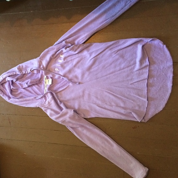 VS pink hooded long sleeve shirt