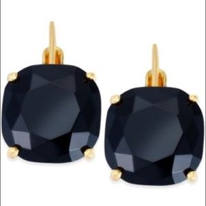 Kate Spade black drop earrings - gold hardware