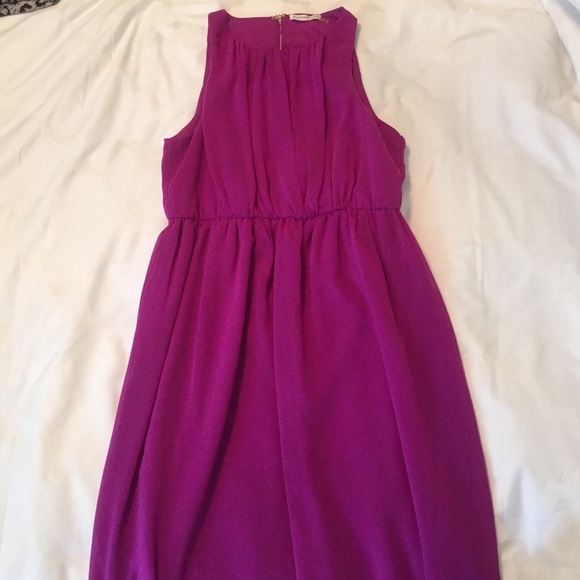 High low purple dress