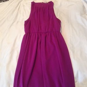 High low purple dress
