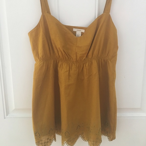Mustard/gold Jcrew top