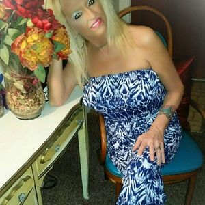 Strapless one-piece jumpsuit