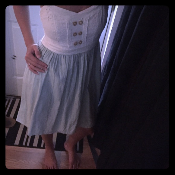 sundress blue and white XS
