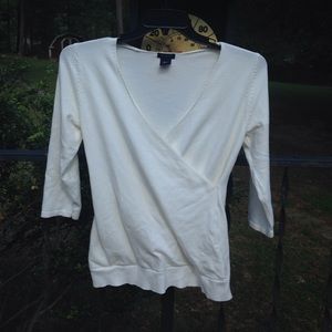 White GAP Maternity Sweater