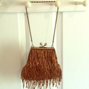 Copper Sequin Formal Clutch and Handbag