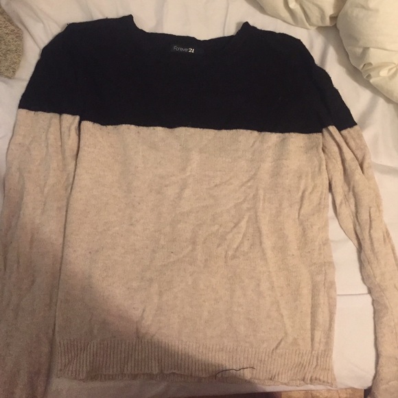 Black and cream sweater