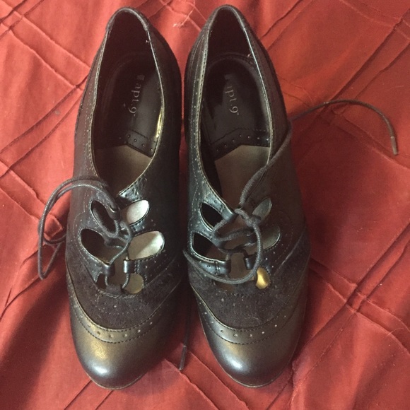 Black Oxford heels