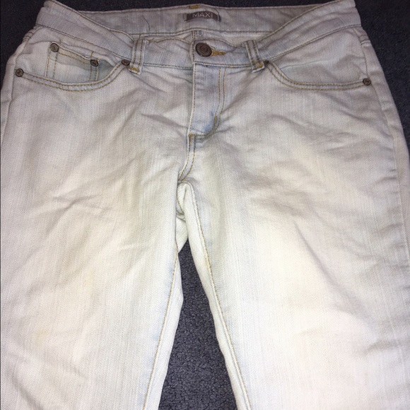 light blue jeans.
