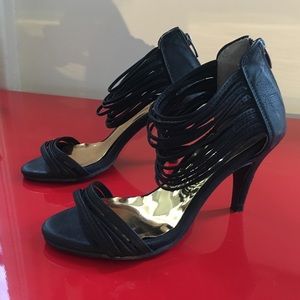 Black strappy sandals