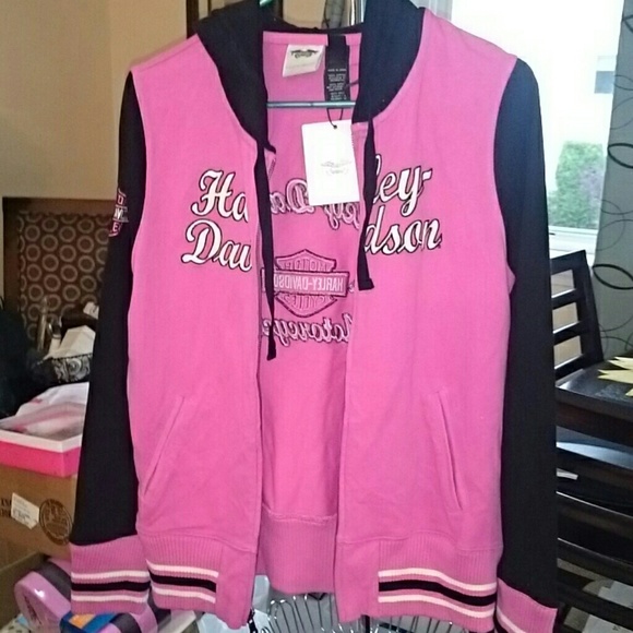 Harley Davidson hooded riding zip up NWT