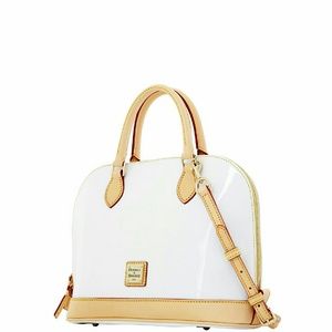 🎉5offDooney& Bourke White Patent  Zip Zip Satchel