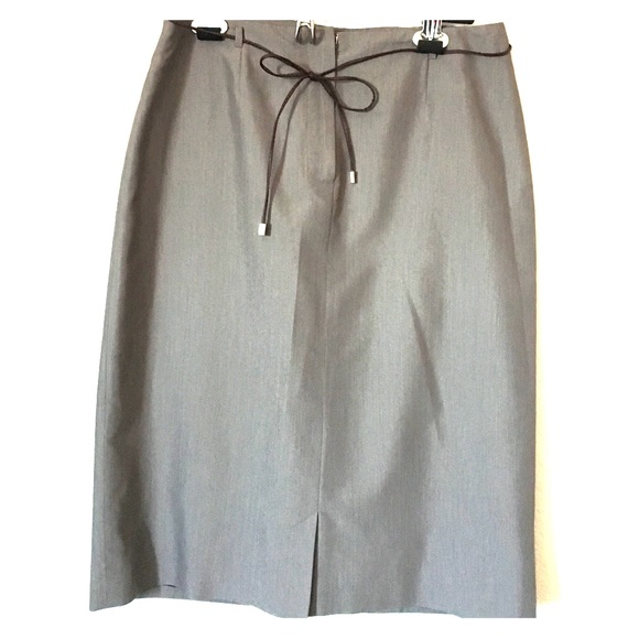 Gray knee length  pencil skirt