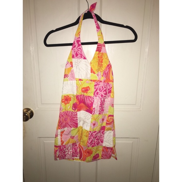 Lilly Pulitzer girls halter v-neck dress size 7 - Picture 1 of 3