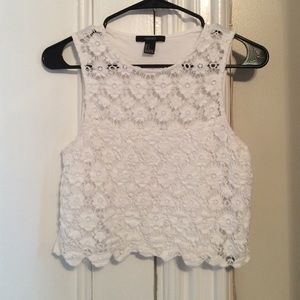 White Flower Crop top!