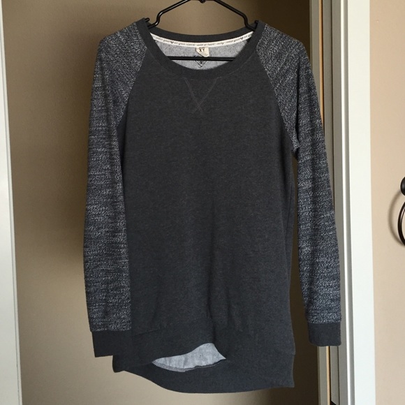 Roxy Long Gray Pullover Sweatshirt