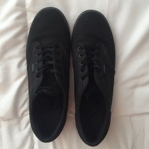 black canvas vans
