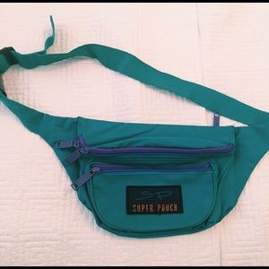 Vintage Teal and Purple Fanny Pack
