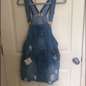 Demin Pinafore Dress