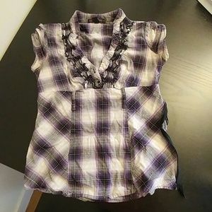 Purple Plaid Blouse