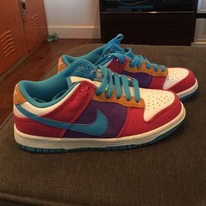 Blue White Pink and Purple Nike SB Sneakers