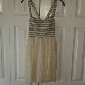 Striped Lace Spring Dress
