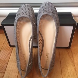 Nine West suede cutout flats NEW IN BOX!!