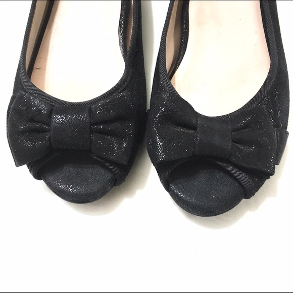 Taryn by Taryn Rose Black Shine Open Toe Flat - Picture 2 of 4