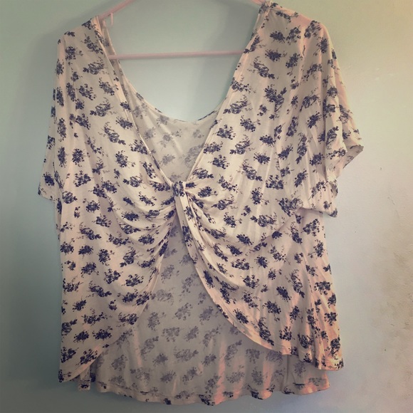 Forever 21 floral backless top