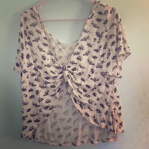 Forever 21 floral backless top