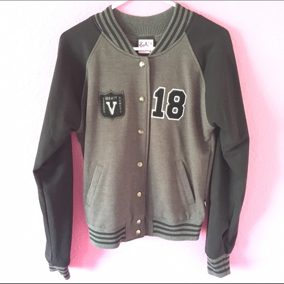 Gray/Black Varsity Jacket
