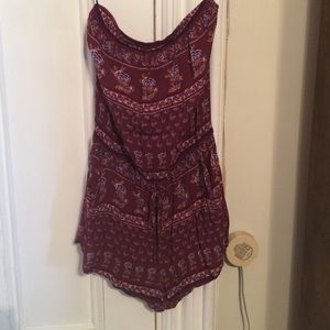 Forever21 Flower Maroon Romper!