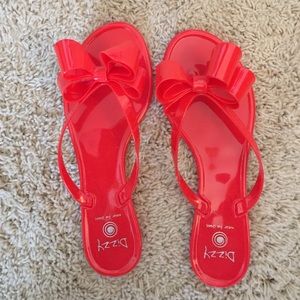 🎀Jelly Bow flip flops🎀