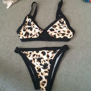 Animal print bikini set
