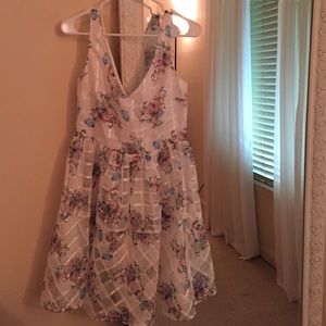 Anthropologie floral party dress