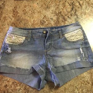 Red Camel Jean Shorts
