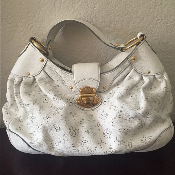 REDUCED!! LV Monogram White Mahina Leather Hobo