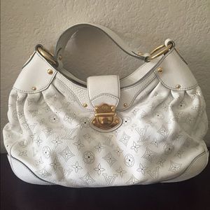 REDUCED!! LV Monogram White Mahina Leather Hobo