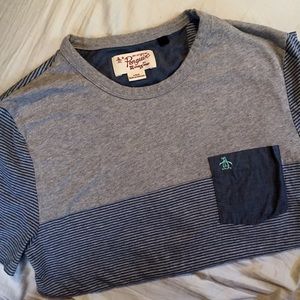 Navy Stripe Penguin Tshirt