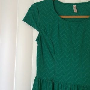 Xhilaration Dresses - Mermaid Blue-Green Chevron Textured Dress Xhilaration Dresses - Mermaid Blue-Green Chevron Textured Dress