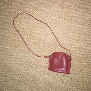 Vintage red leather crossbody