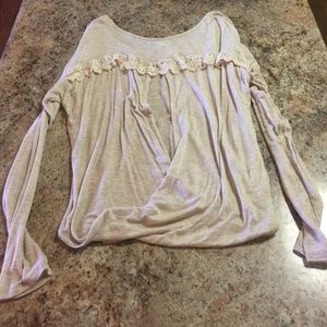 Boutique Long sleeve cream shirt